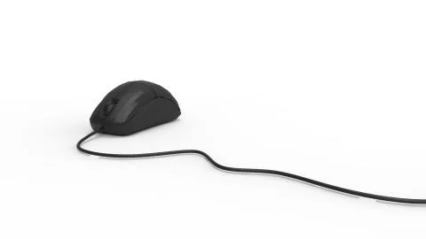 3D rendering of a computer mouse isolated in white studio background Stock Illustration