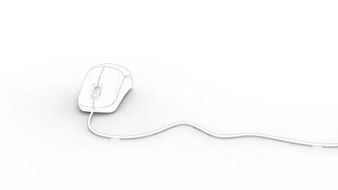 3D rendering of a computer mouse isolated in white studio background Illustrazione stock