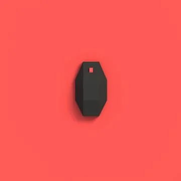 3D RENDERING OF COMPUTER MOUSE FROM TOP VIEW Illustrazione stock