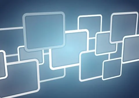 3D rendering for computer network - communication concept Stock Illustration