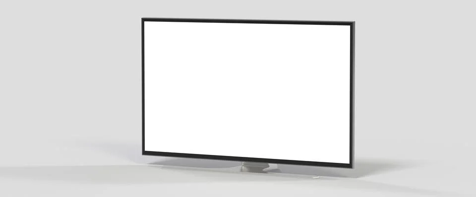 3d rendering of a computer screen on the gray background Illustrazione stock