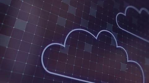 3D rendering the concept of cloud technologies and server data processing Stock Illustration