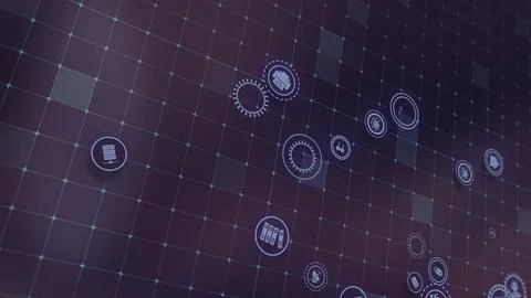 3D rendering the concept of cloud technologies and server data processing Stock Illustration