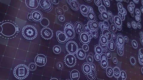 3D rendering the concept of cloud technologies and server data processing Stock Illustration