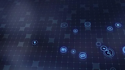 3D rendering the concept of cloud technologies and server data processing Stock Illustration