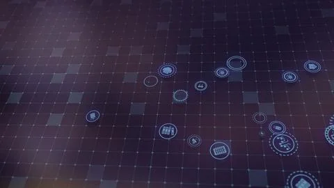 3D rendering the concept of cloud technologies and server data processing Illustrazione stock