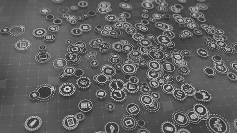 3D rendering the concept of cloud technologies and server data processing 스톡 일러스트