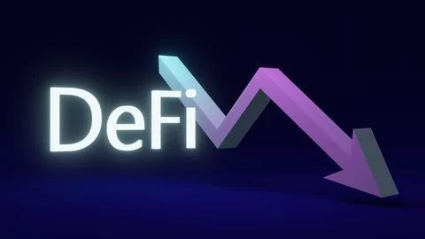 3D Rendering concept of Crypto scam, Decentralized finance, cryptocurrency:.. Stock Illustration
