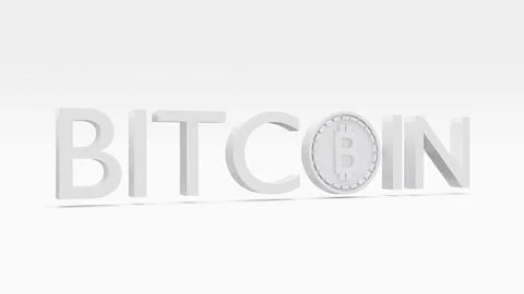 3D Rendering concept of Decentralized finance, cryptocurrency, bitcoin: whi.. Stock Illustration