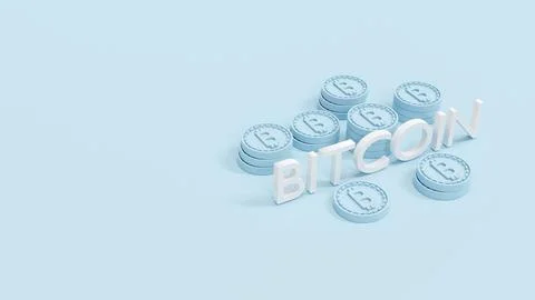 3D Rendering concept of Decentralized finance, cryptocurrency, bitcoin: B a.. Stock Illustration