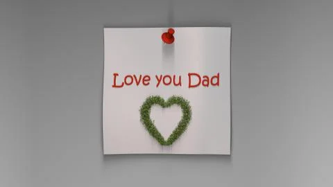 3d rendering of a concept father's day design Stock Illustration