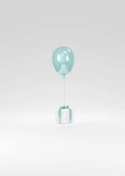 3D Rendering concept of gender reveal, wedding, birthday. Realistic pastel .. Stock Illustration