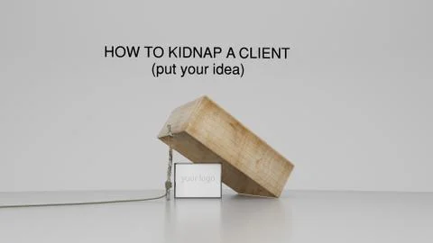 3D rendering concept of an idea to steal your client or for any other purpose Illustrazione stock