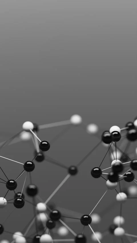 3D rendering of connected spheres representing digital and molecular structures. Video stock 318347217