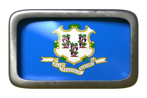 3d rendering of Connecticut State flag Stock Illustration