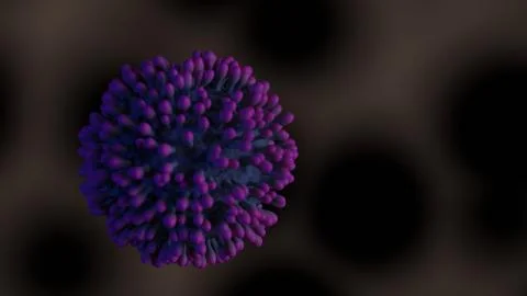 3D Rendering of contagious HIV AIDS, Flur or Coronavirus 3d render Stock Illustration