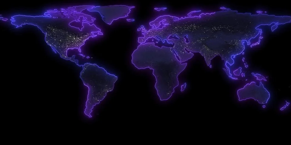 3D rendering of the contour of the planet Earth. You can see continents. Element 스톡 일러스트