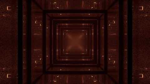 A 3D rendering of cool futuristic square patterns background in brown colors  Stock Illustration