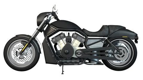 3D rendering of a cool modern bicycle on a white isolated background Stock Illustration