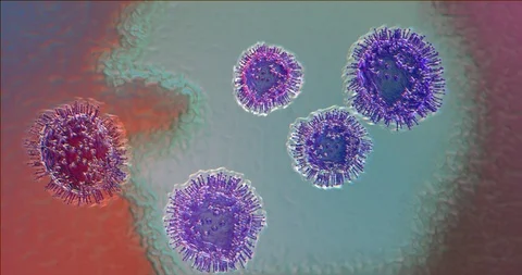 3D Rendering Corona Covid 19 Novel Virus Turn around animation 4K Stock Footage 125843550