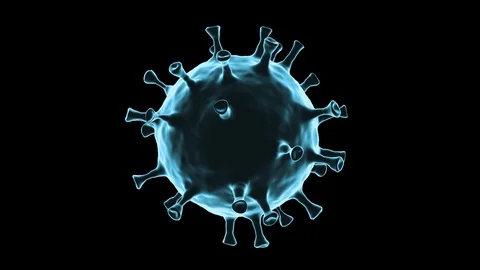 3D rendering Corona virus , COVID-19 microscopic virus corona virus disease.R Stock Footage 127560863