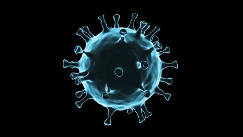 3D rendering Corona virus , COVID-19 microscopic virus corona virus disease.R Stock Footage 127561076
