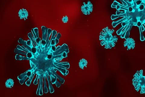 3d rendering of Coronavirus 2019-nCov. coronavirus resposible Illustrazione stock