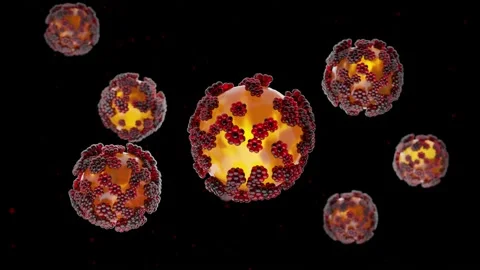 3D rendering of coronavirus bacteria Stock Footage 130215762