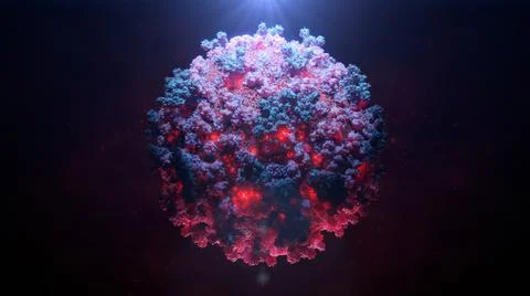 3D Rendering of Coronavirus Delta Variant Stock Illustration