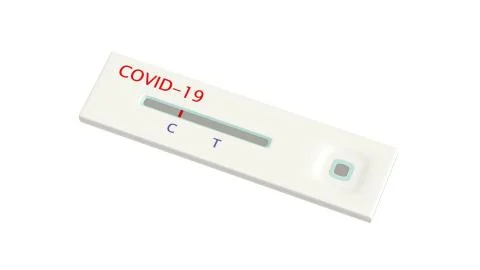 3d rendering of coronavirus Rapid diagnostic test Foto stock