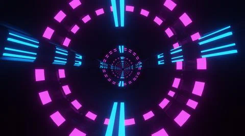 3D rendering of corridor tunnels, abstract launch tunnels Stock Illustration