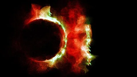 3D rendering cosmic energy strings Illustrazione stock