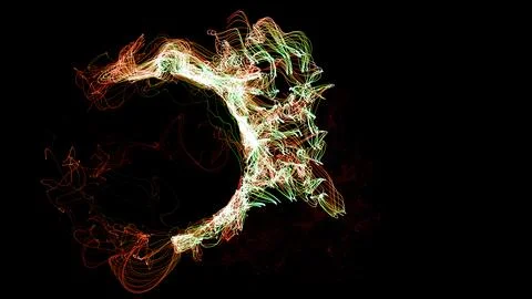 3D rendering cosmic energy strings Illustrazione stock