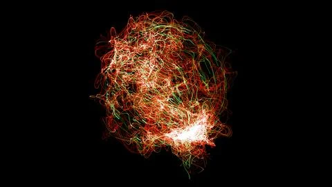 3D rendering cosmic energy strings Stock Illustration