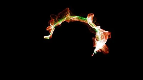 3D rendering cosmic energy strings Stock Illustration