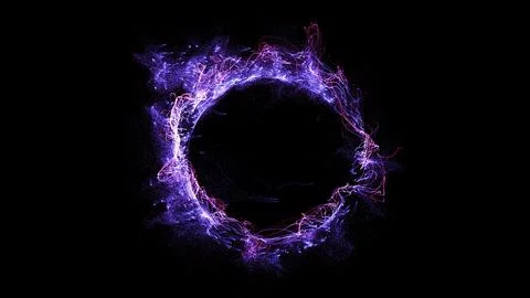 3D rendering cosmic energy strings Stock Illustration