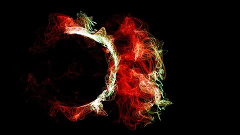 3D rendering cosmic energy strings Stock Illustration