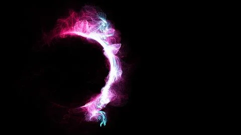 3D rendering cosmic energy strings Stock Illustration