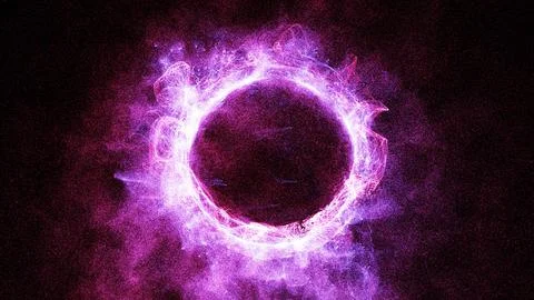 3D rendering cosmic energy strings Illustrazione stock