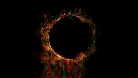 3D rendering cosmic energy strings Stock Illustration