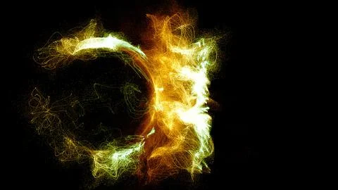 3D rendering cosmic energy strings Illustrazione stock