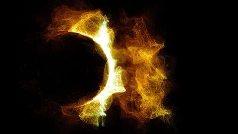 3D rendering cosmic energy strings Illustrazione stock