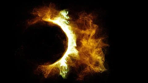3D rendering cosmic energy strings Stock Illustration