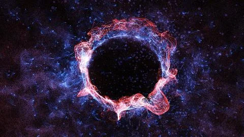 3D rendering cosmic energy strings Stock Illustration