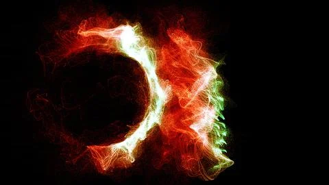 3D rendering cosmic energy strings Stock Illustration