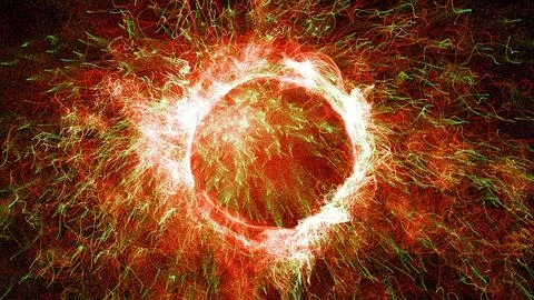 3D rendering cosmic energy strings Stock Illustration