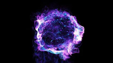 3D rendering cosmic energy strings 스톡 일러스트