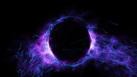 3D rendering cosmic energy strings Stock Illustration