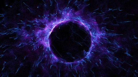 3D rendering cosmic energy strings Stock Illustration