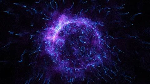 3D rendering cosmic energy strings Stock Illustration